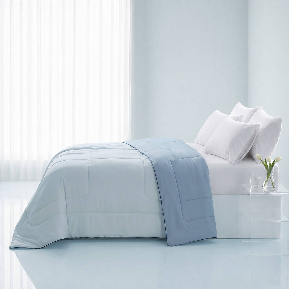 1 Piece King Down Alternative Comforter,Light Blue Media 17
