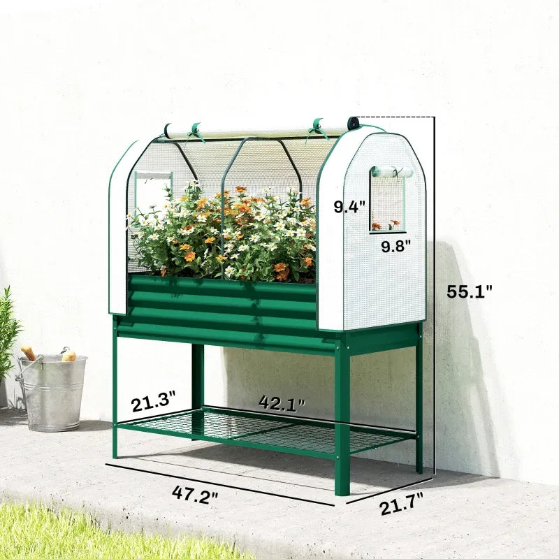 Spacious Raised Garden Bed,Flower Boxs,Outdoor Plant Boxs Media 8