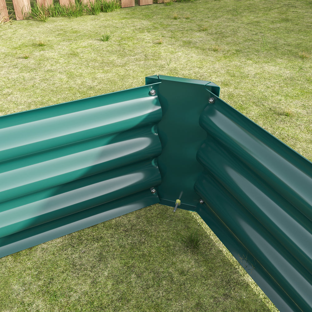 Raised Garden Bed Outdoor, 6×3×1ft , Metal Raised  Rectangle Planter Beds for Plants, Vegetables, and Flowers - Green Media 4
