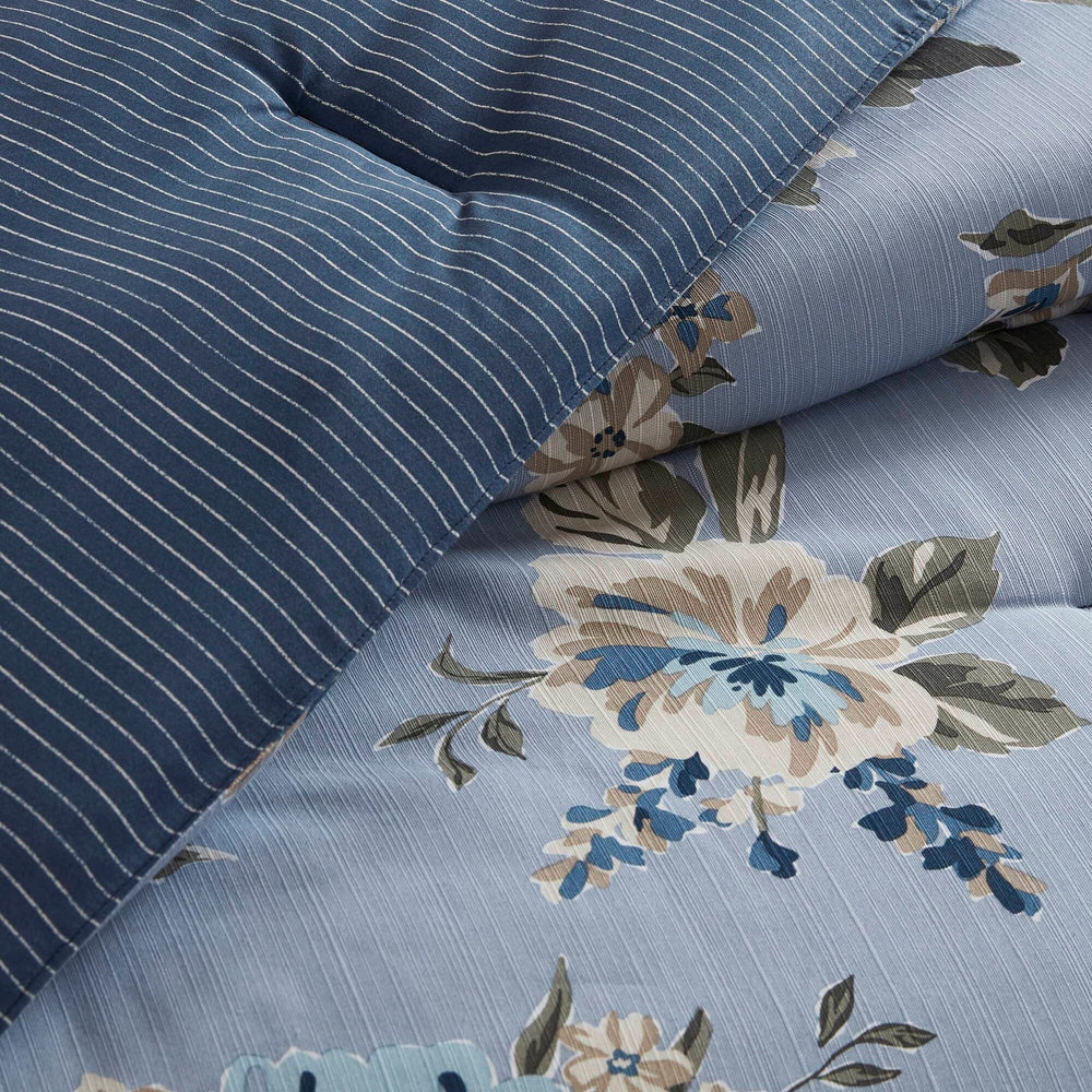 7PCS Cal King Vintage Floral Comforter Set Media 12