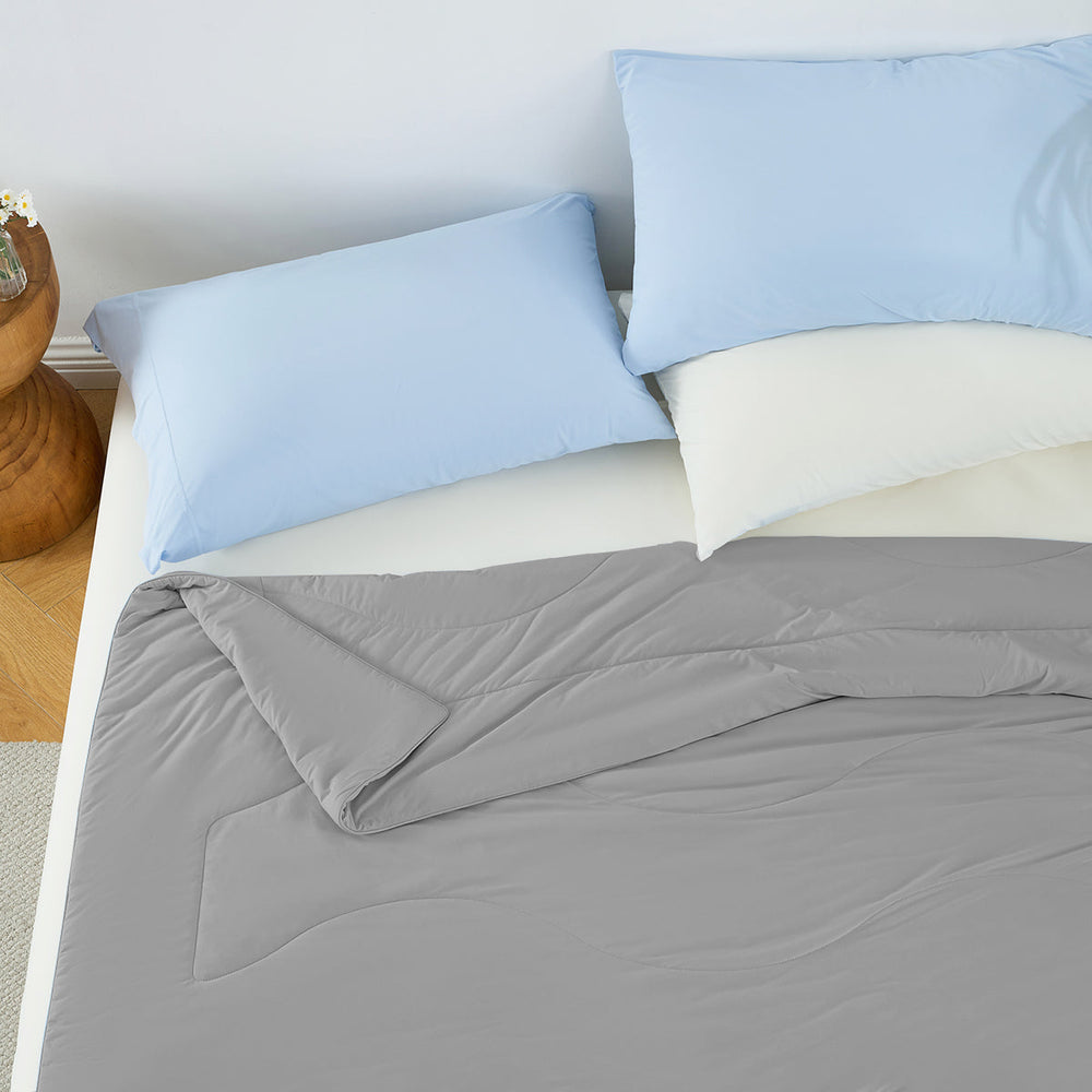 1-Piece 90x90' Cooling DA Comforter,Gray Media 6