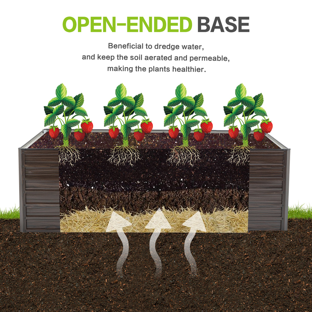 74.6'x35.4'x25' Raised Garden Bed Kit, Metal Elevated Planter Box, Open Drainage Base, 4 Reinforcing Rods, Rustproof Steel with Safety Edging – Easy Assembly for Vegetables, Flowers, Herbs Media 4