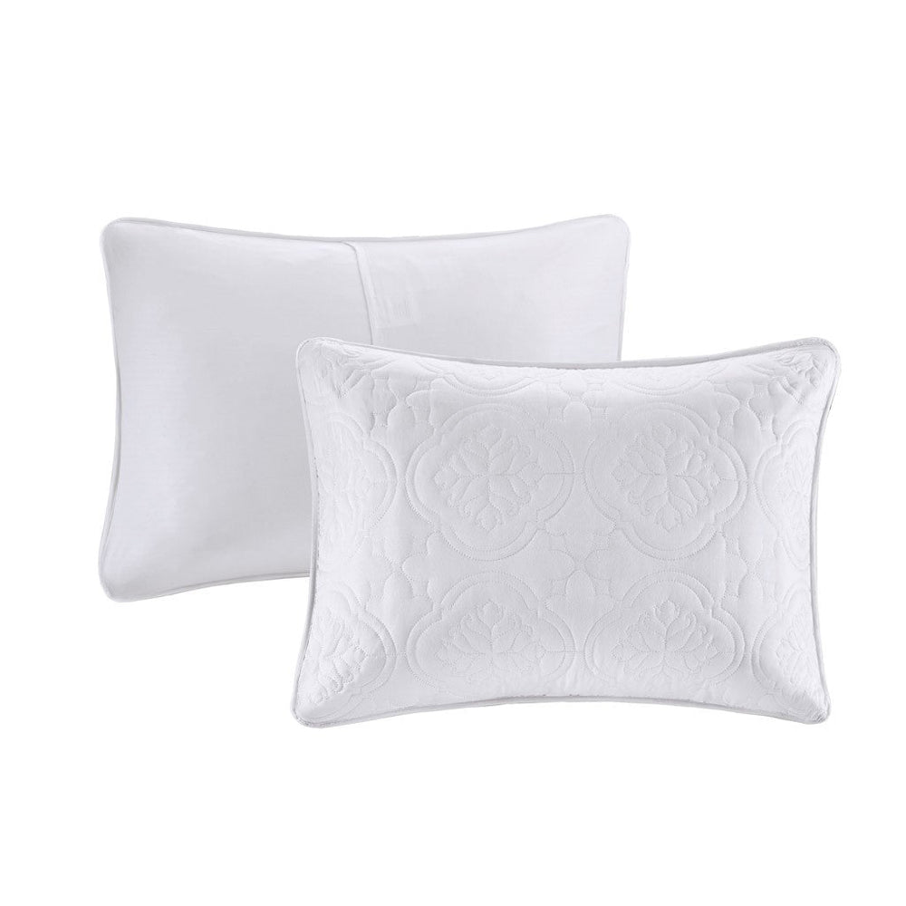 3 Piece Reversible Bedspread Set White King/Cal King Media 4