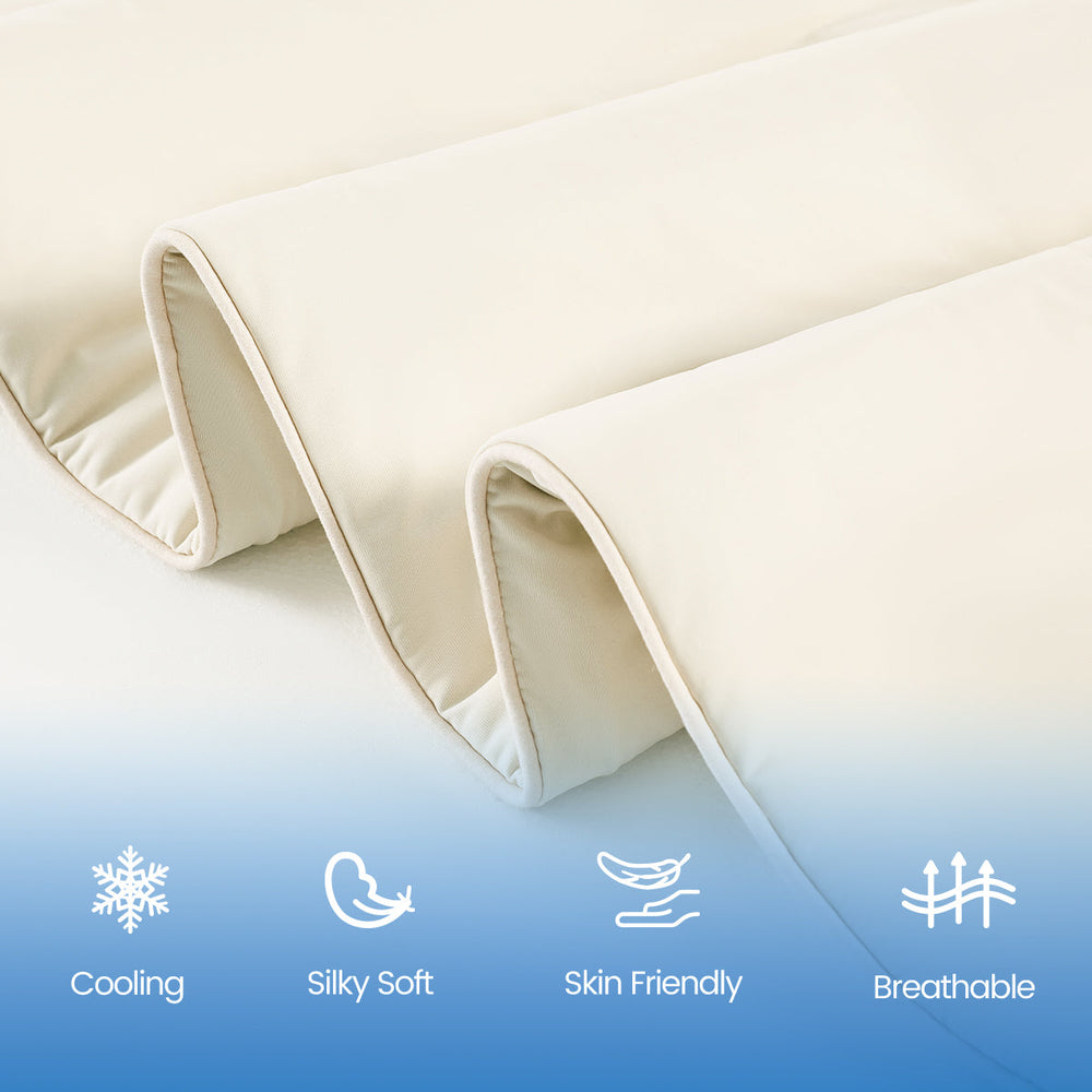 1-Piece 90x90' Cooling DA Comforter,Ivory Media 7