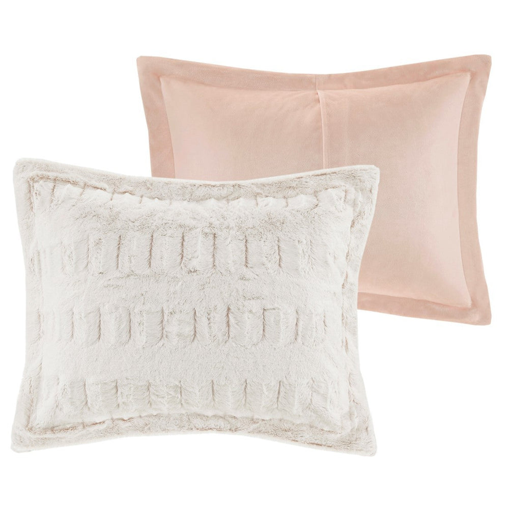Twin/Twin XL Back Print Long Fur Comforter Mini Set Media 9