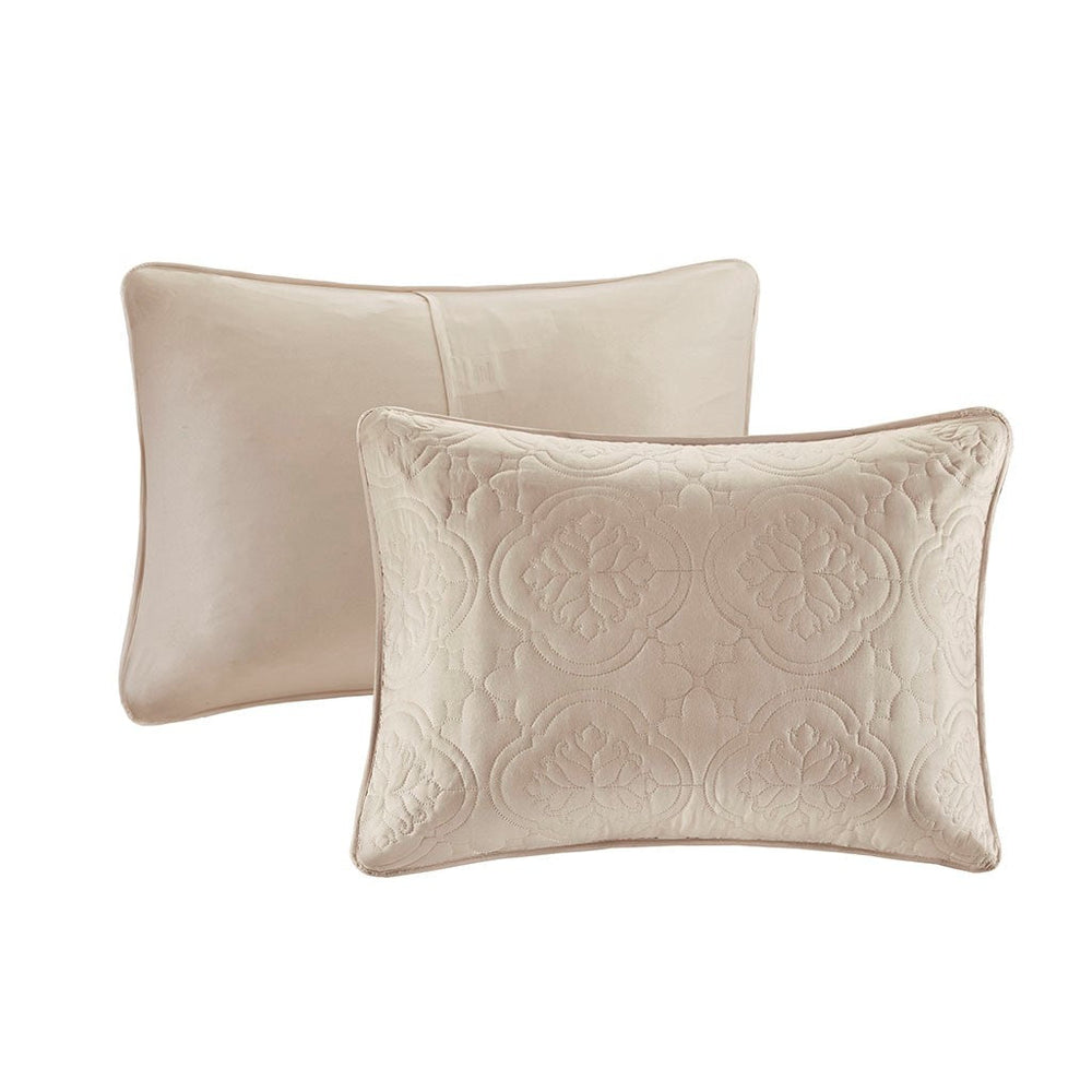 3 Piece Reversible Bedspread Set Khaki King/Cal King Media 5