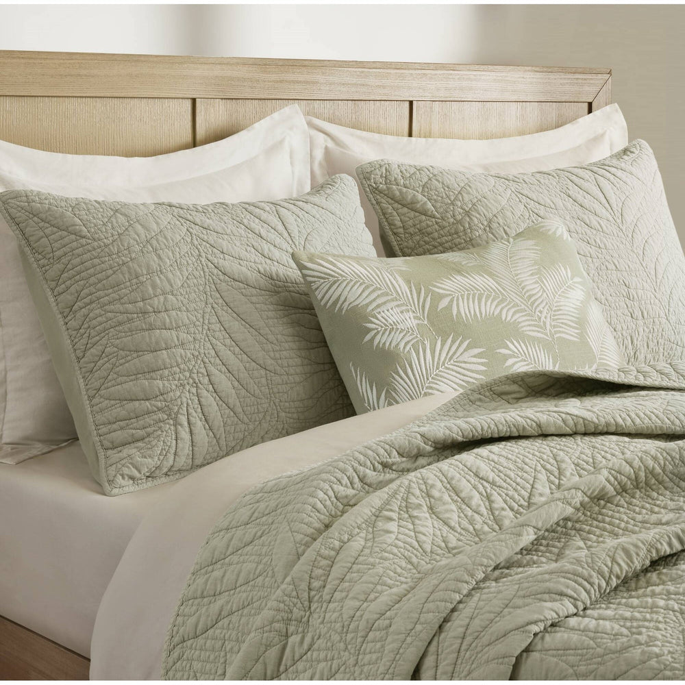 Full/Queen 3 Piece Cotton Quilt Set Sage Media 6
