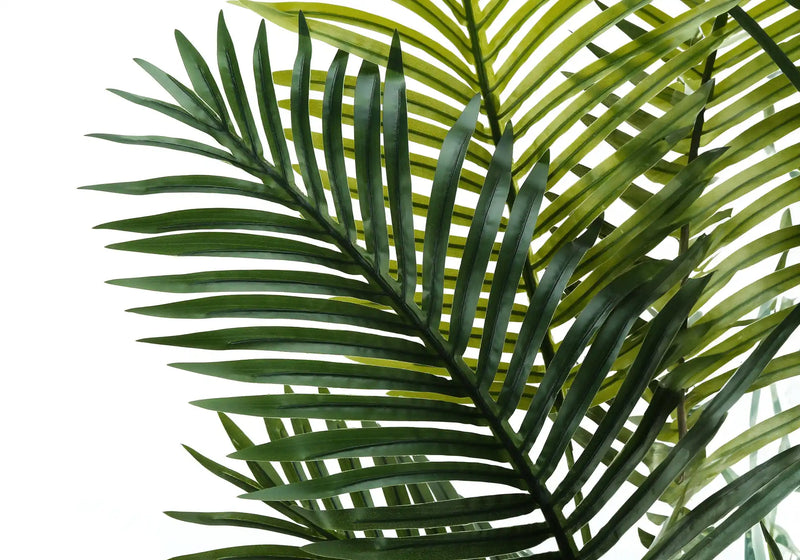 Artificial Plant, 57' Tall, Palm Tree, Indoor, Faux, Fake, Floor, Greenery, Potted, Real Touch, Decorative, Green Leaves, Black Pot