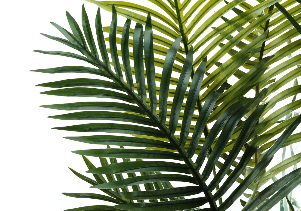 Artificial Plant, 57' Tall, Palm Tree, Indoor, Faux, Fake, Floor, Greenery, Potted, Real Touch, Decorative, Green Leaves, Black Pot Media 2