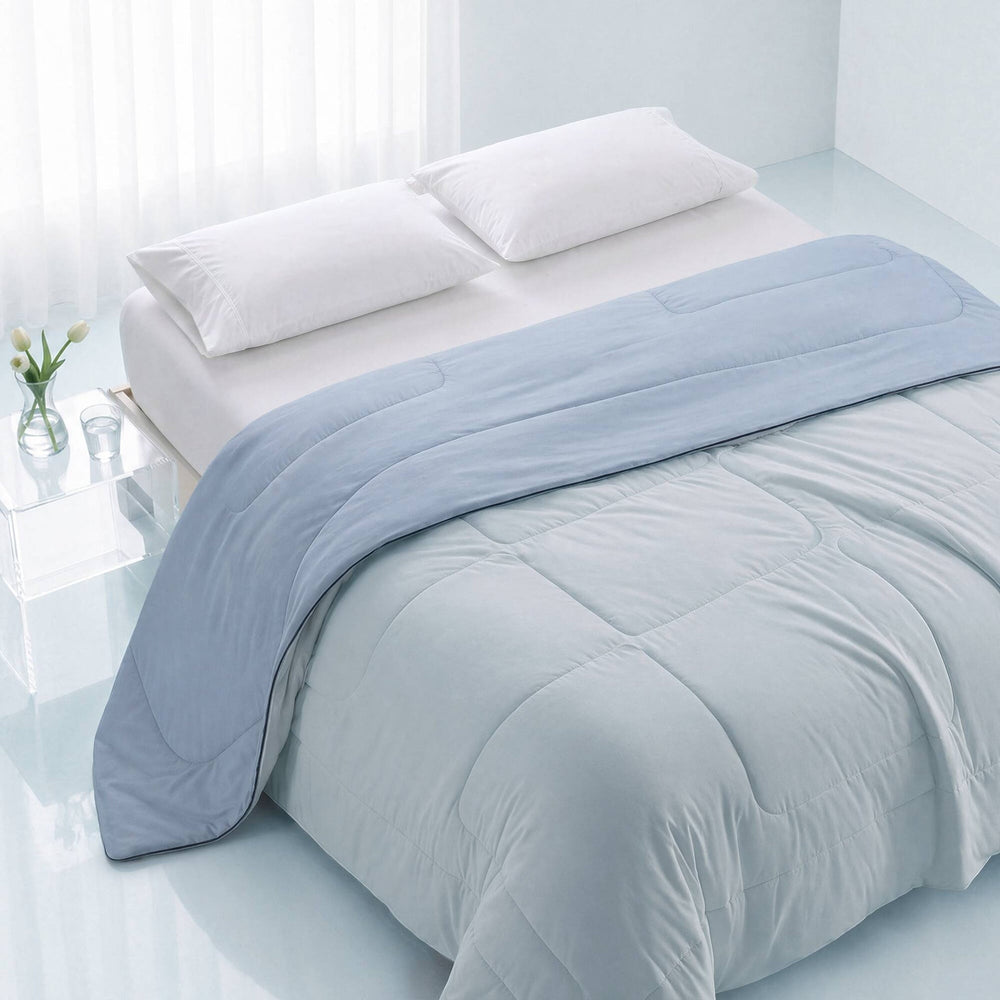 1 Piece Twin Down Alternative Comforter,Light Blue Media 11