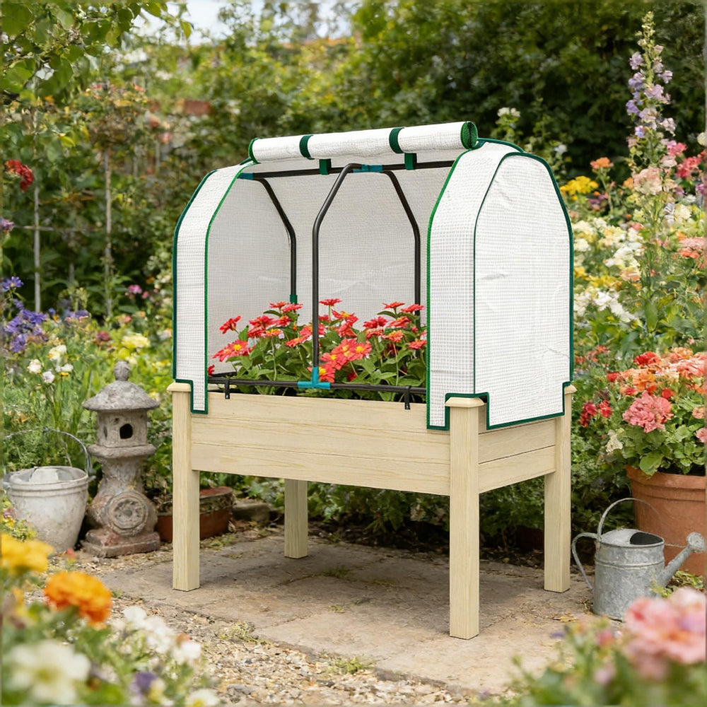 Compact Planter Box,Outdoor Raised Garden Bed Media 3