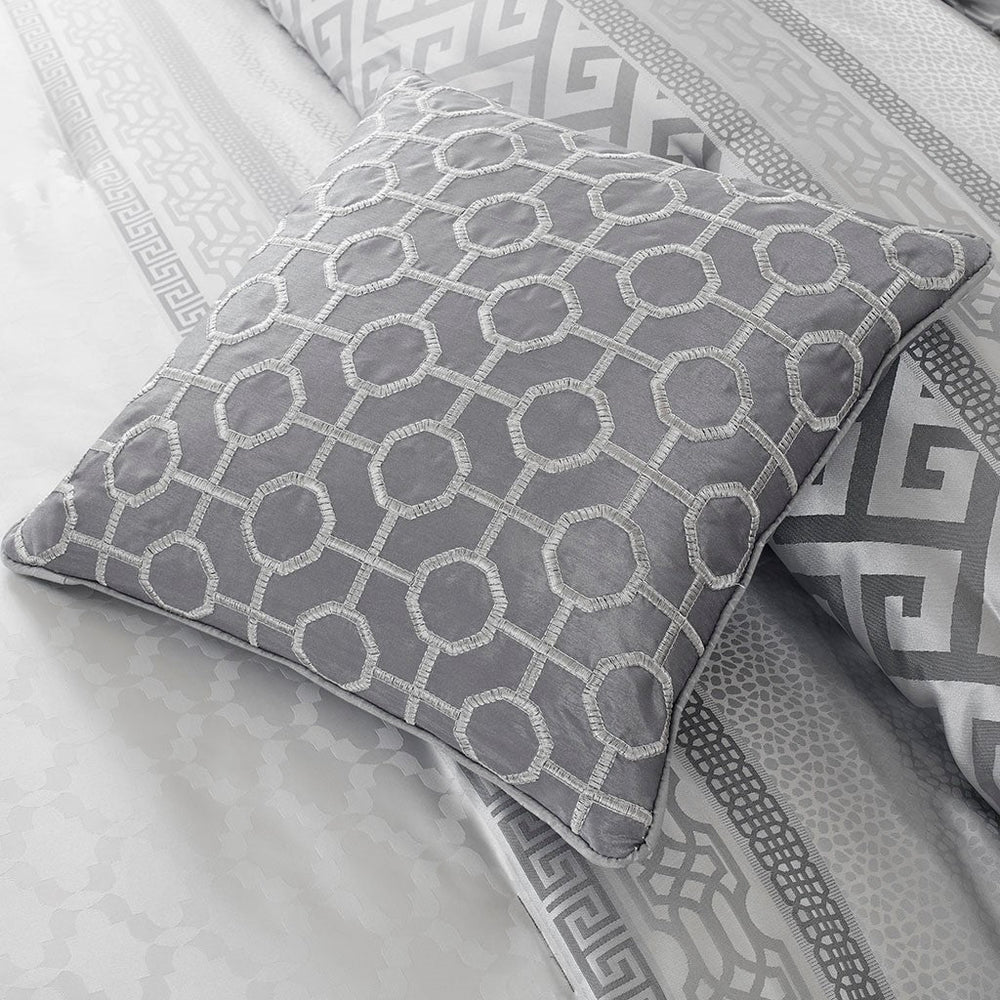 7 Piece Comforter Set Grey Queen Media 4