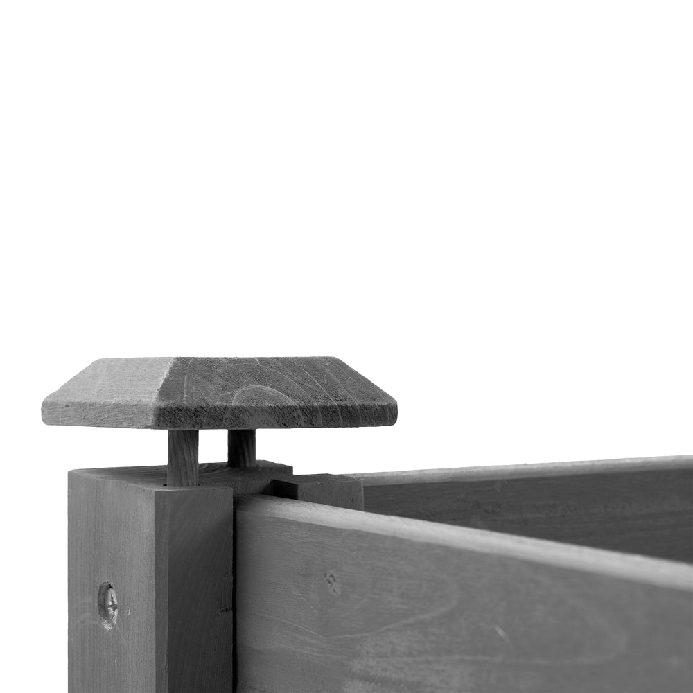 Elevated Wooden Garden Bed 48x24x30 inch with Legs, Premium Gray Solid Wood Planter Box for Outdoor Plants Flowers Fruits Vegetables Herbs Media 19
