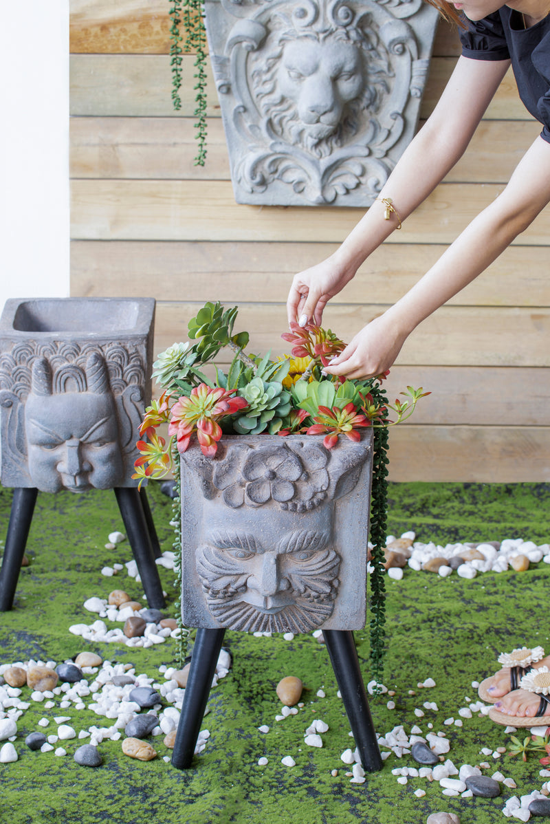 11' x 13' x 22' Greek God Statue Planter with Legs