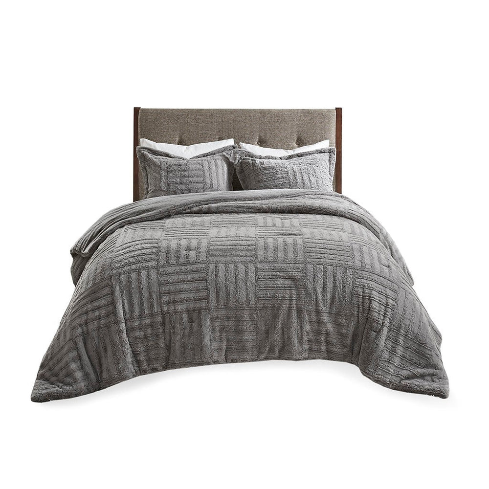 King/Cal King Fur Down Alternative Comforter Mini Set Media 7