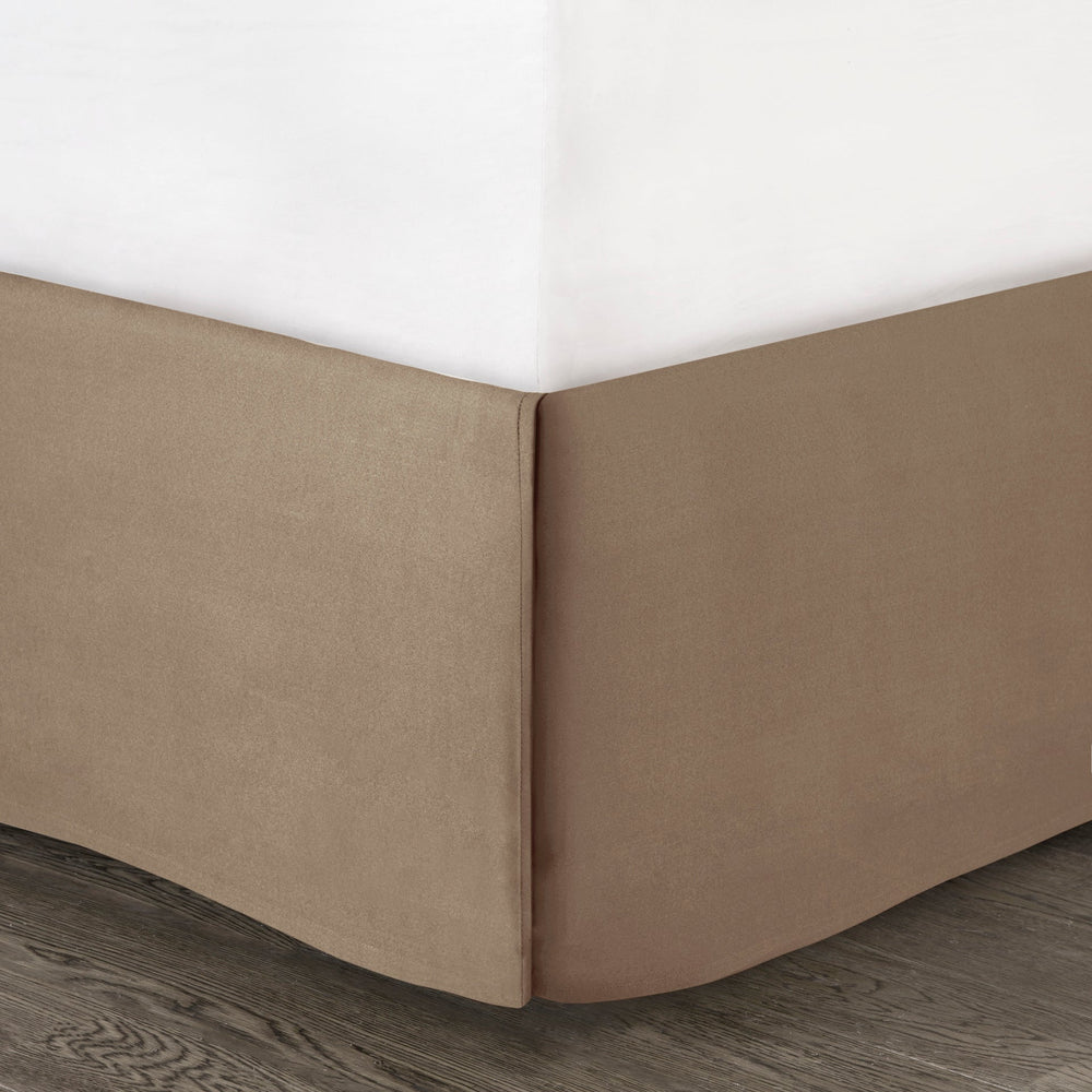7 Piece Faux Suede Comforter Set Tan Queen Media 8