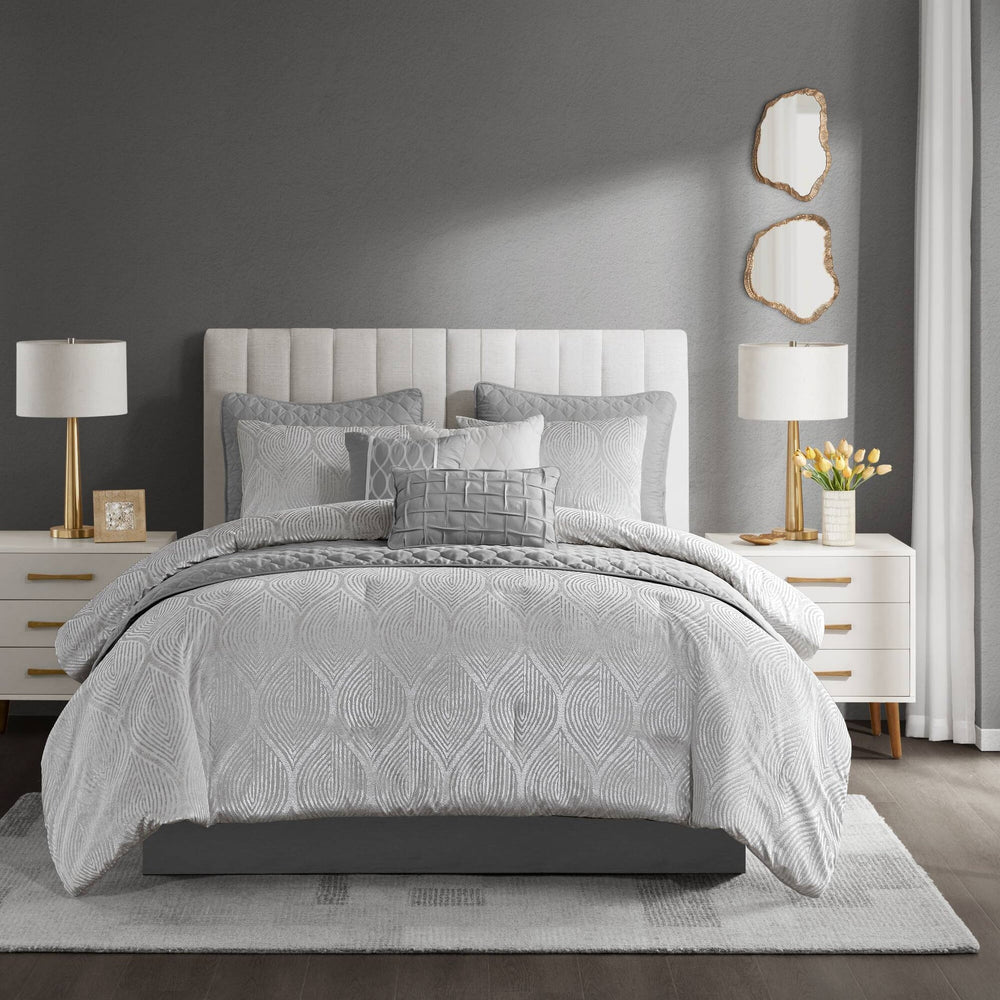 10- Piece Queen Jacquard Comforter Set Media 19