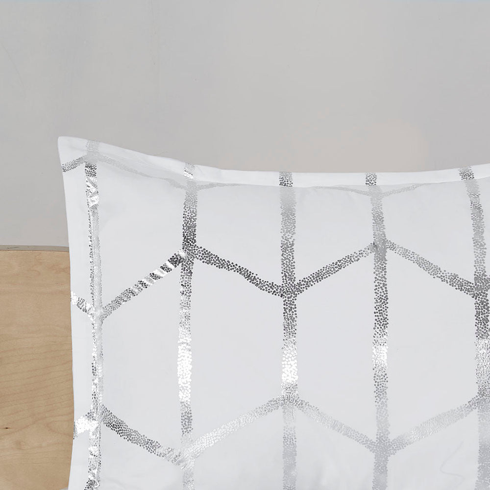 Full/Queen Metallic Printed Comforter Set Media 12