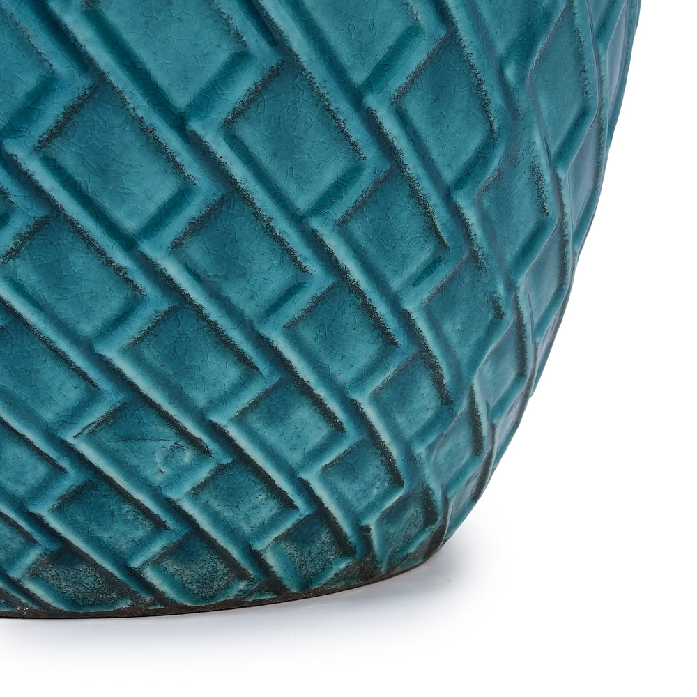 Ceramic Flowerpot, Modern Planter for Patio, Garden, Windowsill - Cyan Media 8