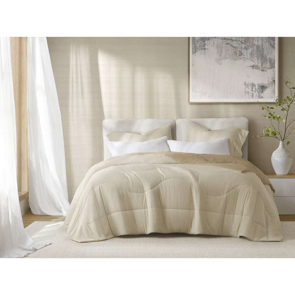 1-Piece Full/Queen Reversible Tencel Comforter Blanket,Linen Media 2