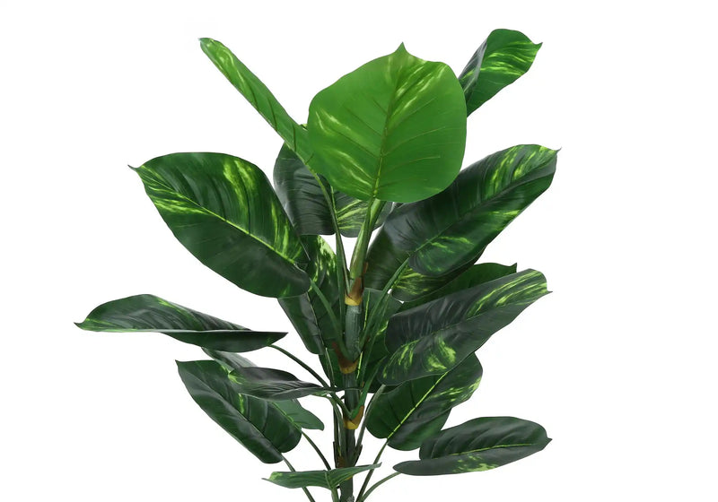 Artificial Plant, 54' Tall, Dieffenbachia Tree, Indoor, Faux, Fake, Floor, Greenery, Potted, Real Touch, Decorative, Green Leaves, Black Pot