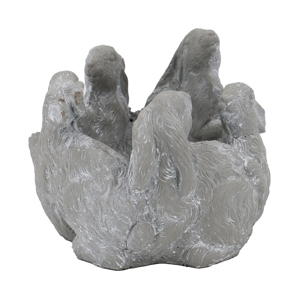 10x8x6.5' 5 Bunny Cement Planter Media 3