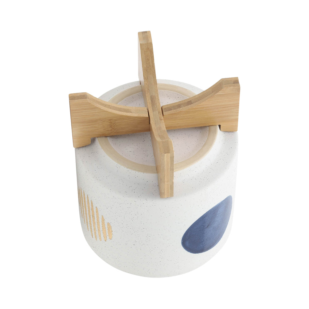 S/2 5/8' FUNKY PLANTER W/ STAND, WHITE Media 6