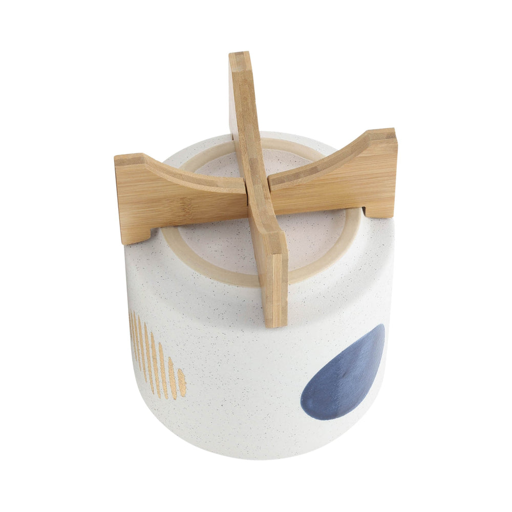 S/2 5/8' FUNKY PLANTER W/ STAND, WHITE Media 6
