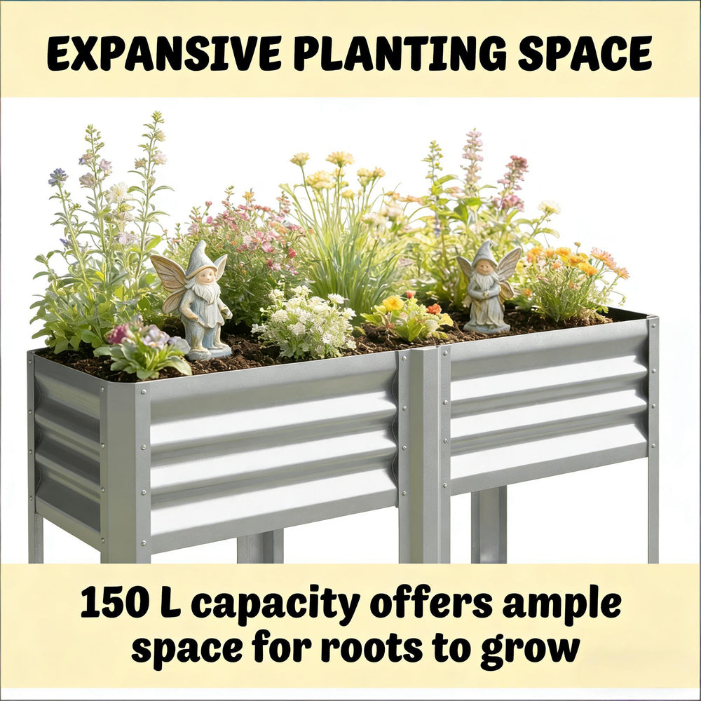 Outdoor Elevated Planter Box,Raised Garden Bed Media 2