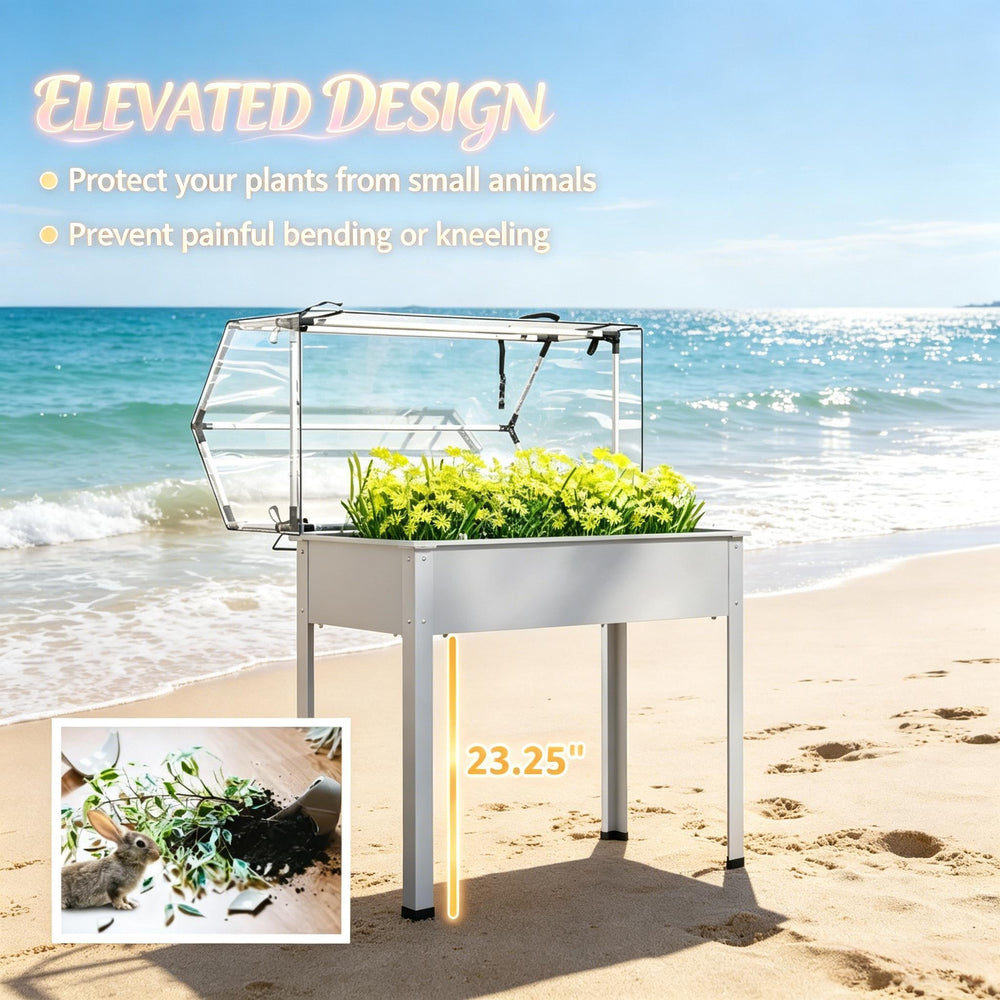 Raised Design Garden Bed,Elevated Garden Box,Tall Planter Media 7