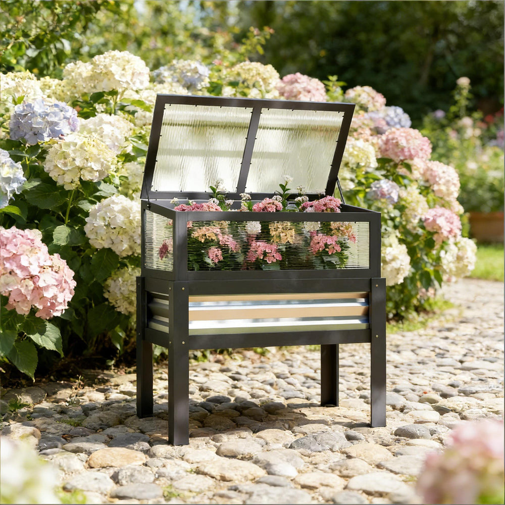 Flowers Box,Elevated Planter Box,Raised Garden Bed Media 1