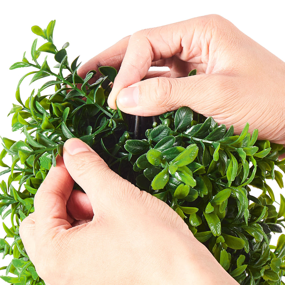 2 Pack 3' Artificial Boxwood Topiary Tree Faux Plant UV Decor In/Outdoor Media 9