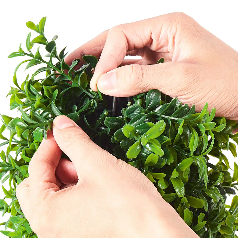 2 Pack 3' Artificial Boxwood Topiary Tree Faux Plant UV Decor In/Outdoor