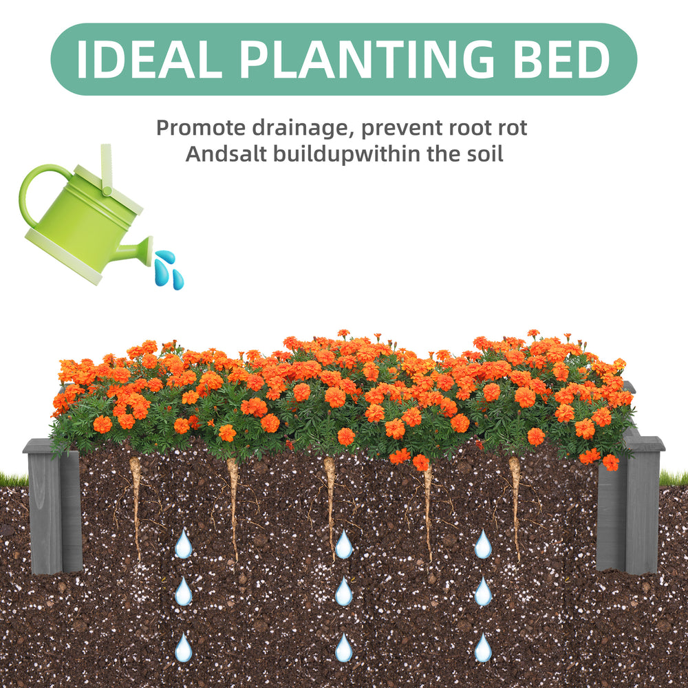 Over Ground Raised Garden Bed 96x28x10'', Large Long Planter Box for Outdoor, Tool-Free Assembly Media 6