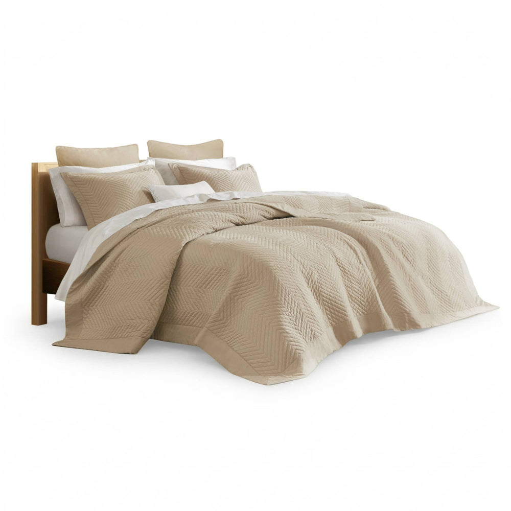 Full/Queen 3 Piece Cotton Quilt Set Linen Media 8