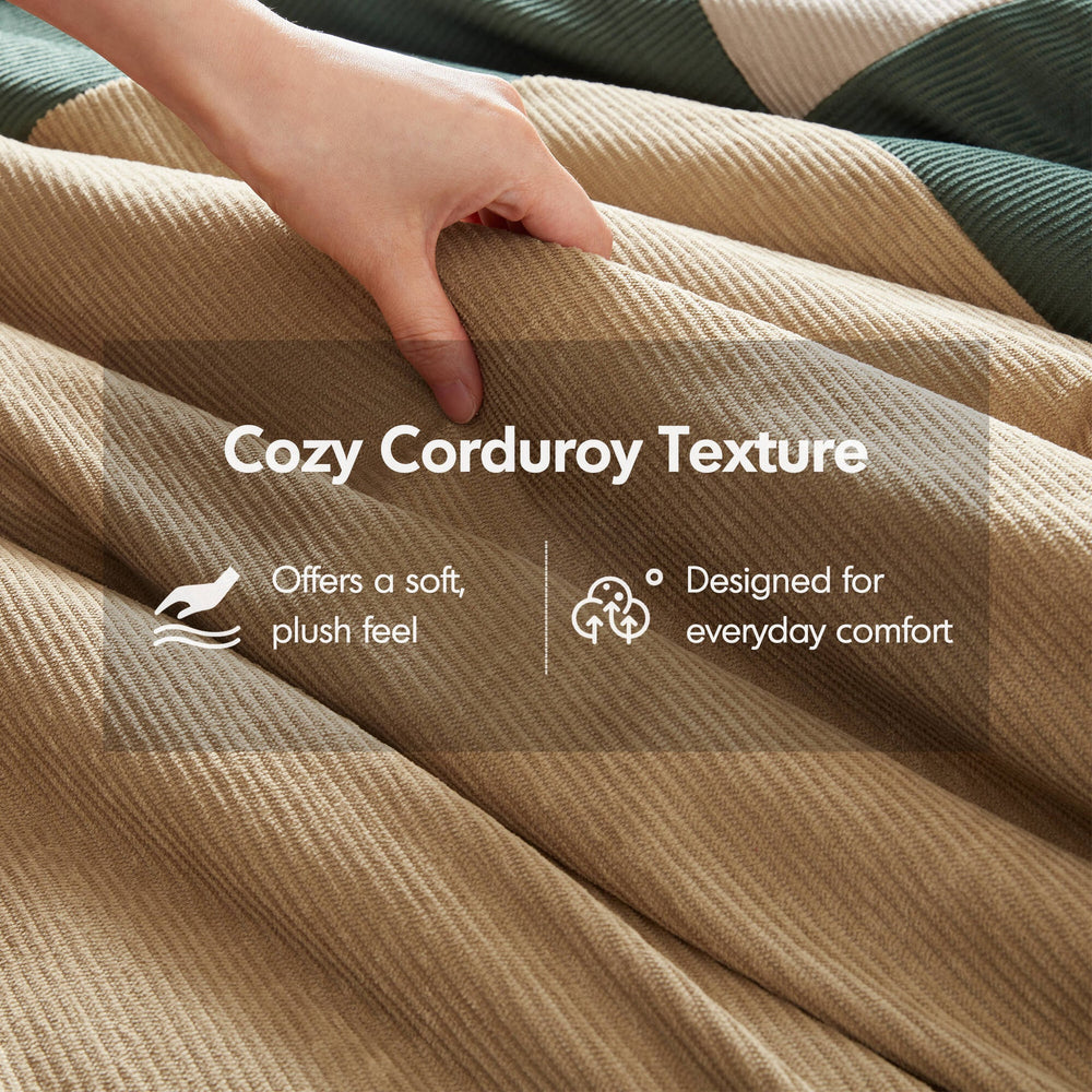2 Pieces Twin/Twin XL Comforter Set,Green Media 2
