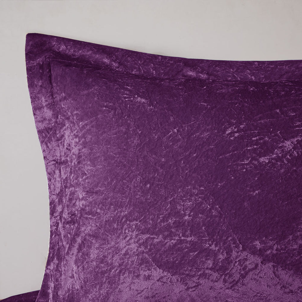 King/Cal King Velvet Comforter Set with Throw Pillow Media 8