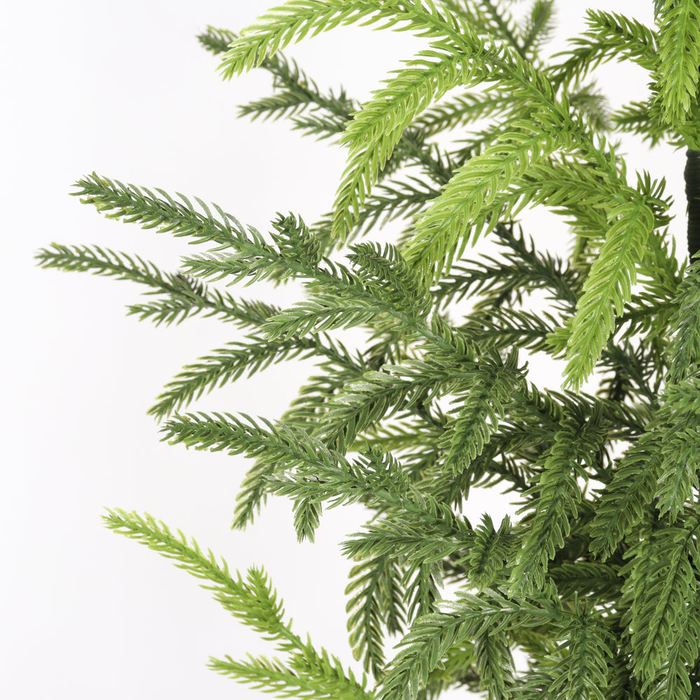 4' Artificial Real Touch  Pine Tree in Black Plastic Pot, 2pc/set Media 9