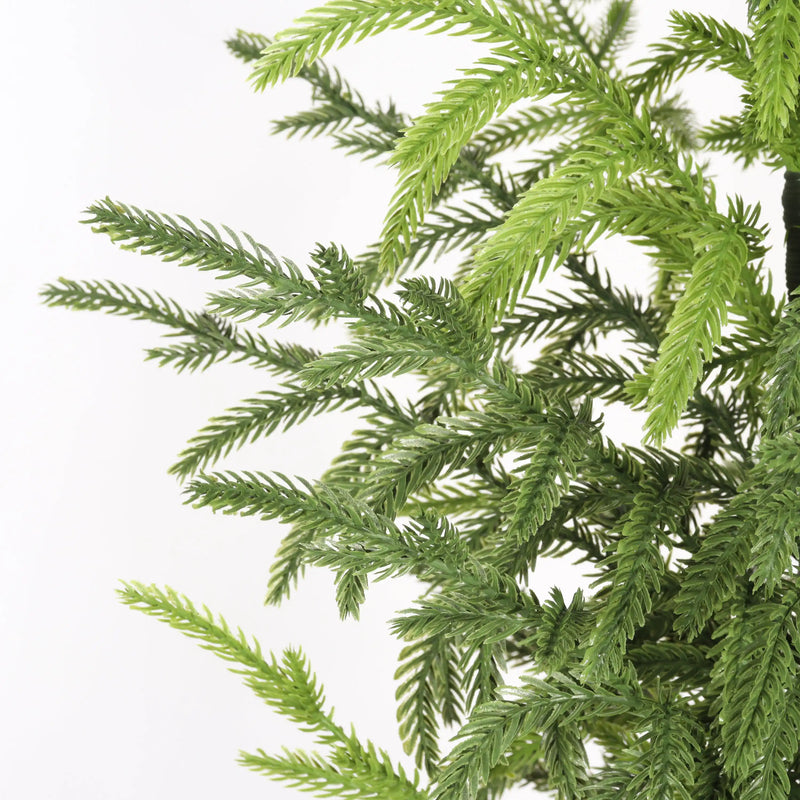 4' Artificial Real Touch  Pine Tree in Black Plastic Pot, 2pc/set