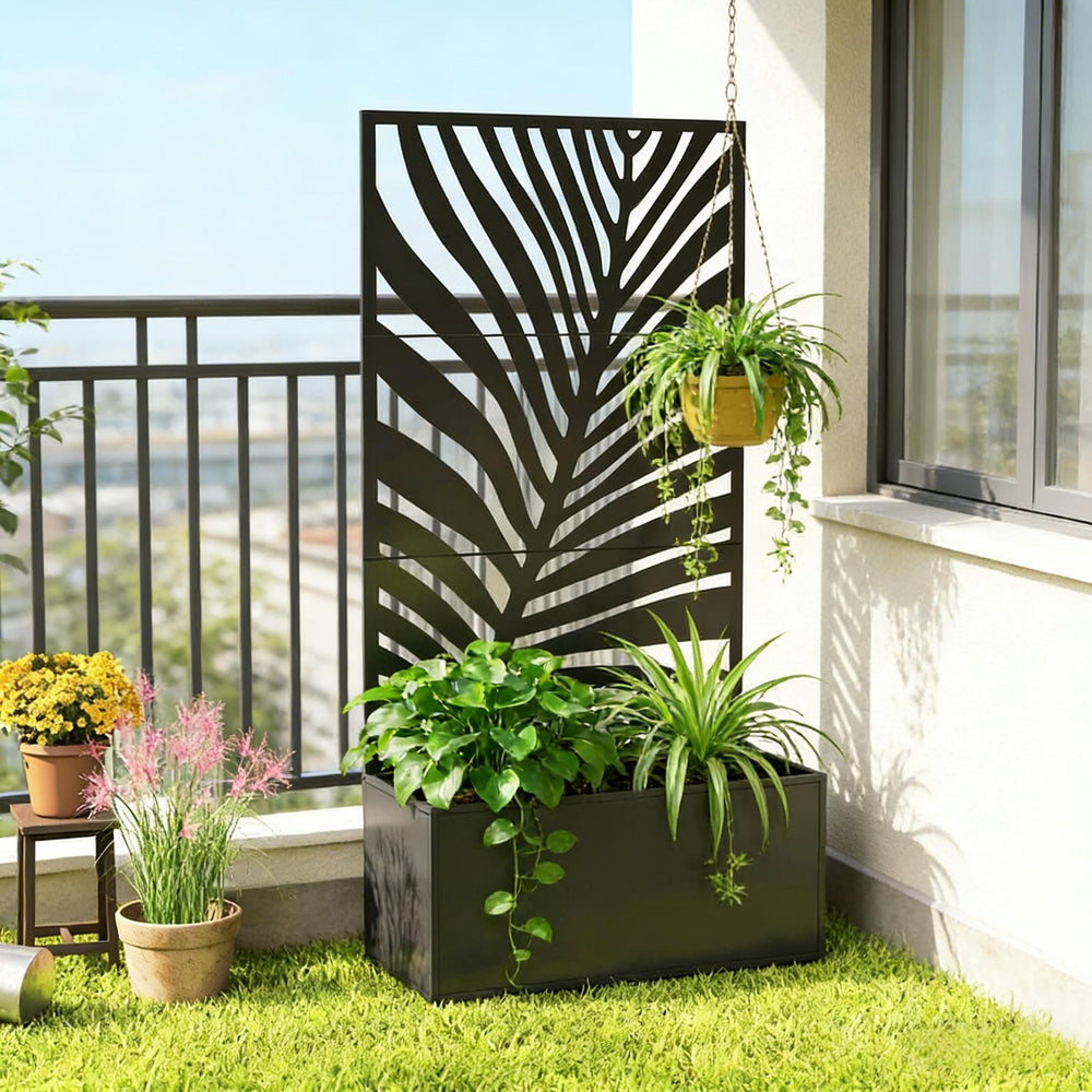 Outdoor Raised Garden Bed,Metal Planter Box,Large Planter Box Media 7