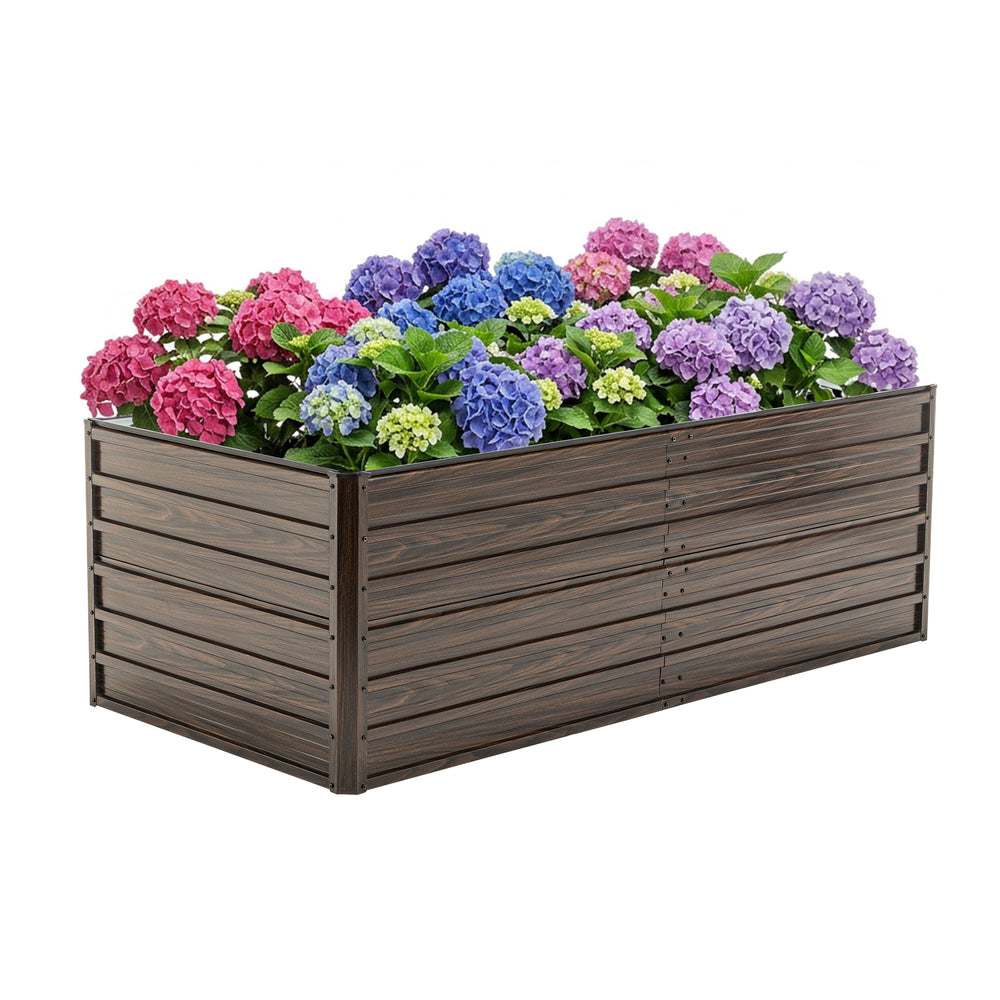 74.6'x35.4'x25' Raised Garden Bed Kit, Metal Elevated Planter Box, Open Drainage Base, 4 Reinforcing Rods, Rustproof Steel with Safety Edging – Easy Assembly for Vegetables, Flowers, Herbs Media 8