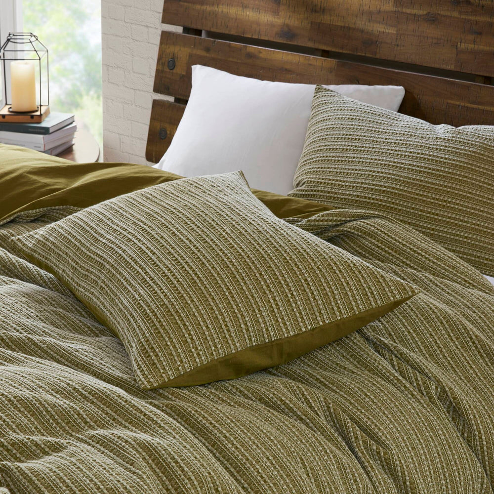 3PCS King/Cal King Waffle Washed Comforter Set Media 8