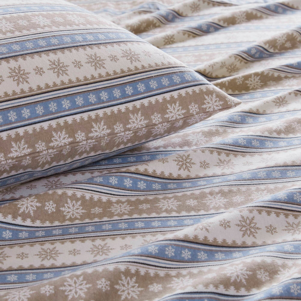 3 PCS Twin Sheet Set Blue Snowflake Media 16
