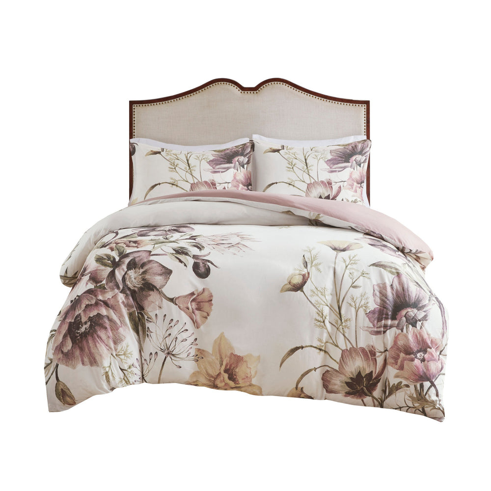 King/Cal King 3 Piece Cotton Printed Duvet Cover Set Media 3