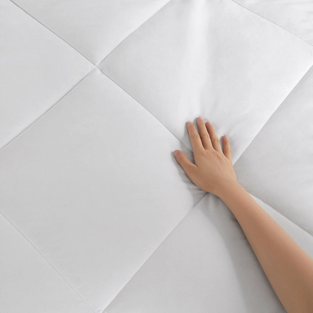 Oversized Down Alt Comforter with HeiQ Smart Temp Treatment White Full/Queen Media 2