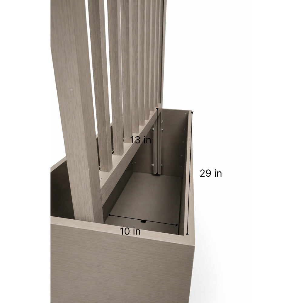 Terrace Divider Planter - Grey Brown Media 5