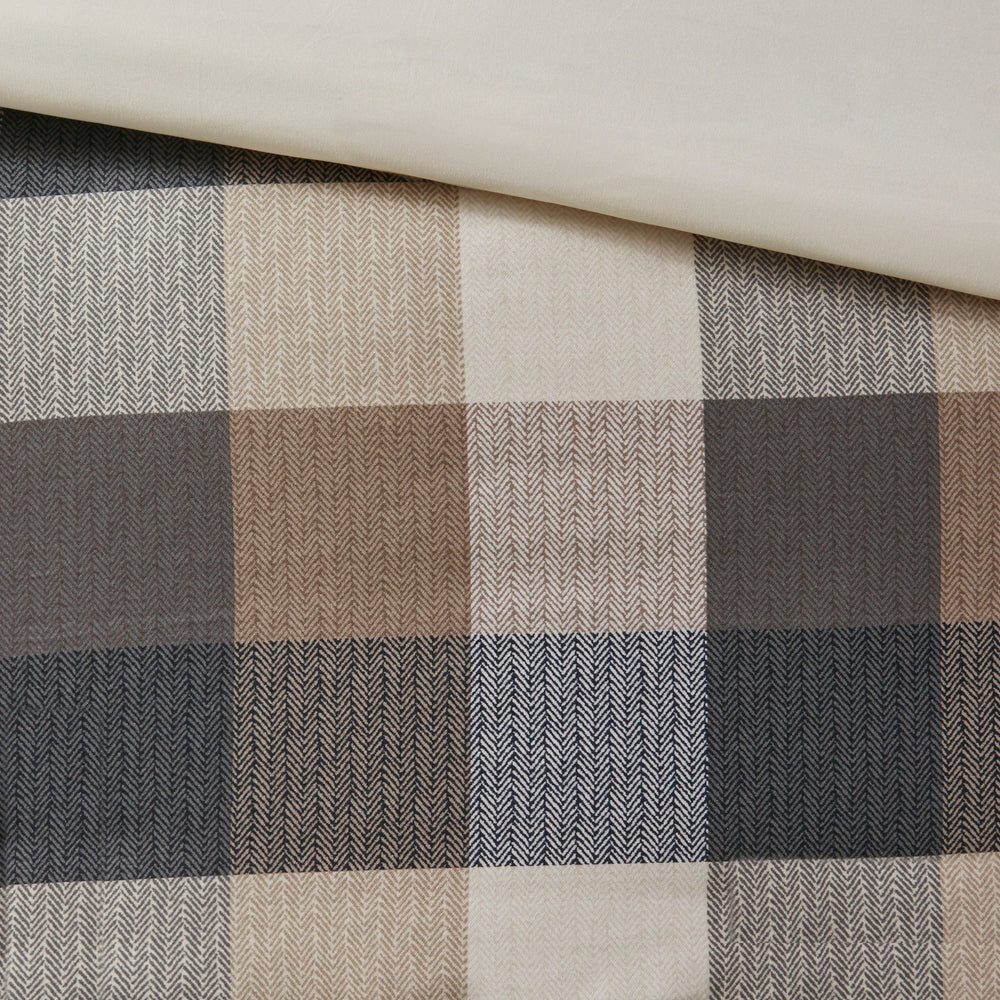 Full/Queen 6 Piece Herringbone Duvet Cover Set Media 16