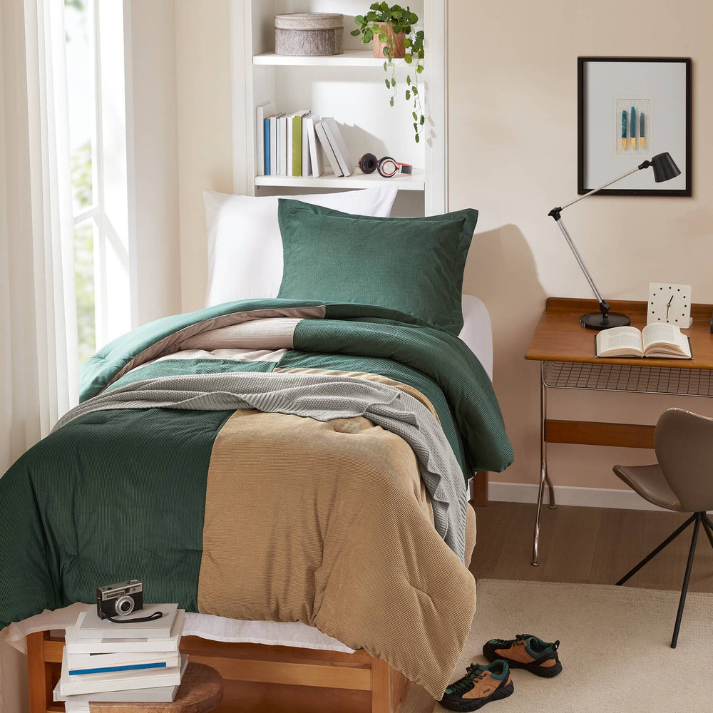 2 Pieces Twin/Twin XL Comforter Set,Green Media 13