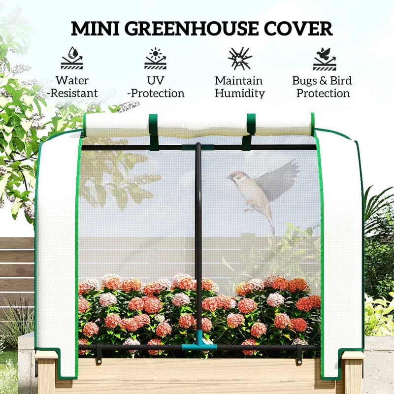 Compact Planter Box,Outdoor Raised Garden Bed Media 6