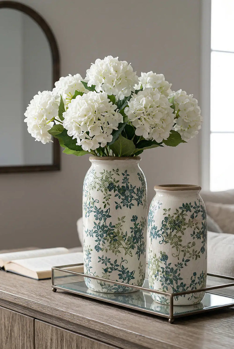 Floral Cylinder Vase